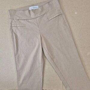 Guess‎ Stretch Mid Rise Pull On Skinny Ankle Pants Women's Medium Tan